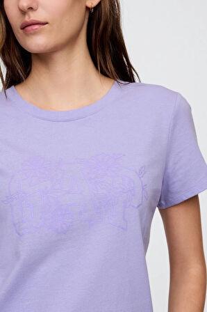 Gap V-SS Logo Classic Kadın Tişört
