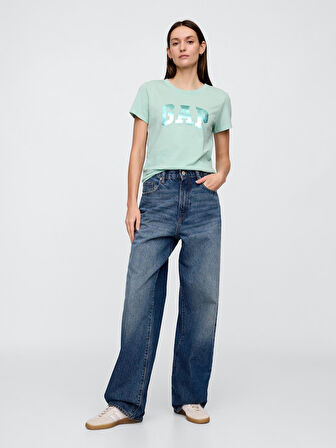 GAP 729555013 V-Ss Logo Classic Tee Kadın Tişört