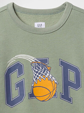 GAP V-SPR Logo Crew Çocuk Sweatshirt