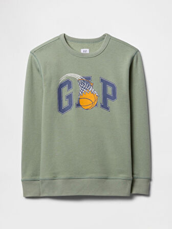 GAP V-SPR Logo Crew Çocuk Sweatshirt