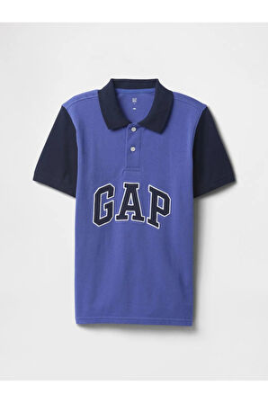 GAP Erkek Çocuk Logo Colorblock Pique Polo Yaka Tişört 708502001