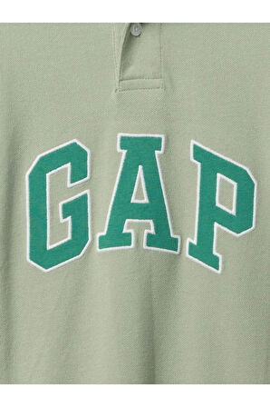 GAP Erkek Çocuk Gap Logo Polo Yaka Yeşil Tişört 708502000