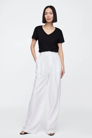 Gap V-SS Fav V Solid Kadın Tişört