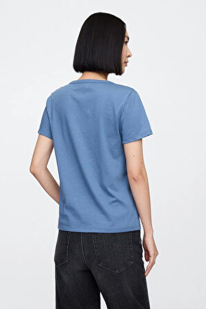 Gap V-SS Fav V Solid Kadın Tişört