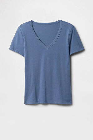 Gap V-SS Fav V Solid Kadın Tişört