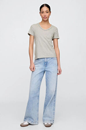 Gap V-SS Fav V Solid Kadın Tişört