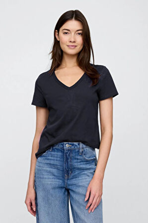 Gap V-SS Fav V Solid Kadın Tişört
