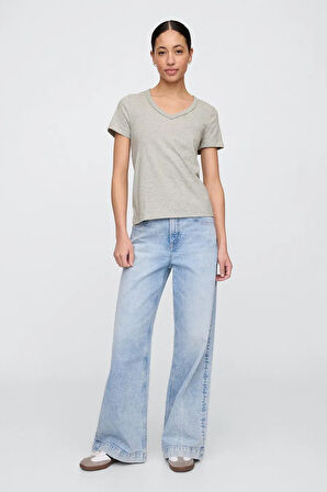 Gap V-SS Fav V Solid Kadın Tişört
