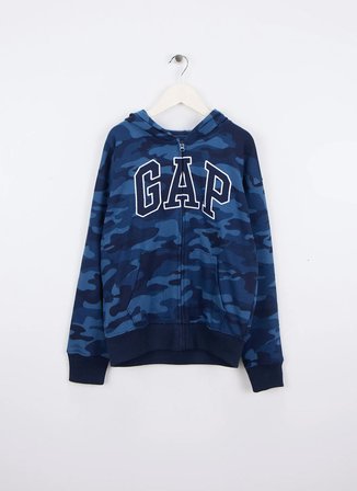 Gap Baskılı Erkek Çocuk Mavi Sweatshırt 743966002