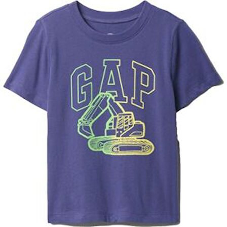 GAP Erkek Çocuk Mavi Logolu Tişört 703642004