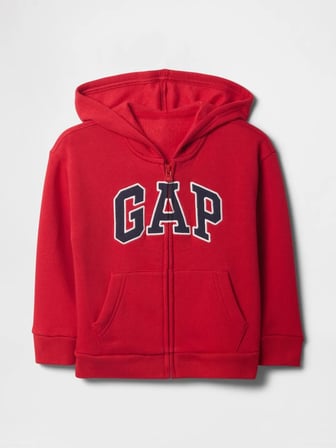 GAP Kırmızı Erkek Bebek Relaxed Logo Zip Sweatshirt