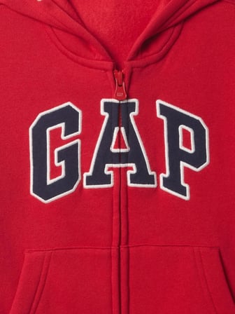 GAP Kırmızı Erkek Bebek Relaxed Logo Zip Sweatshirt