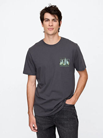 GAP 646674001 V-Gap New York City Erkek Tişört