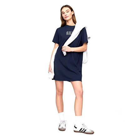 Gap V-Frch Logo Tee Dress Kadın Elbıse