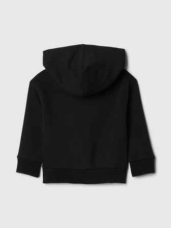 GAP Siyah Erkek Bebek Relaxed Logo Zip Sweatshirt