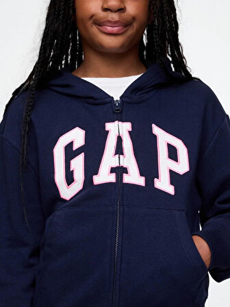 GAP 746744002 V-Frch Ft Logo Fz Kız Çocuk Eşofman Üstü