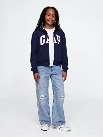 GAP 746744002 V-Frch Ft Logo Fz Kız Çocuk Eşofman Üstü