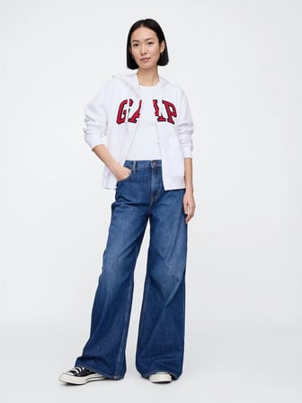 GAP V-FRCH FT GAP HERITAGE FZ NEW KADIN BEYAZ SWEATSHIRT 727433002