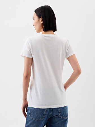 GAP 729555012 V-Ss Logo Classic Tee Kadın Tişört