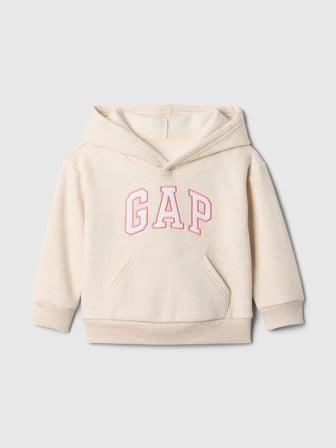 GAP Bej Kız Bebek Logo Fleece Sweatshirt
