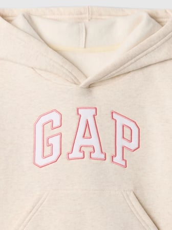 GAP Bej Kız Bebek Logo Fleece Sweatshirt
