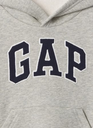 Gap Gri Erkek Çocuk Kapüşonlu Sweatshirt V-LOGO PO