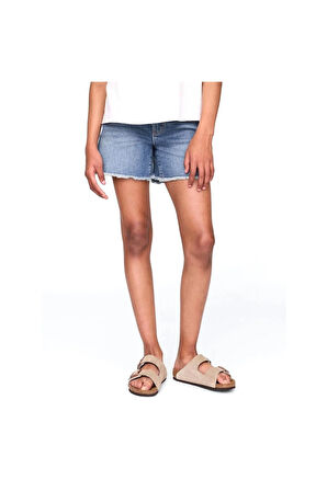 Denim Midi Şort - 740946