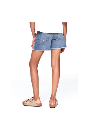 Denim Midi Şort - 740946