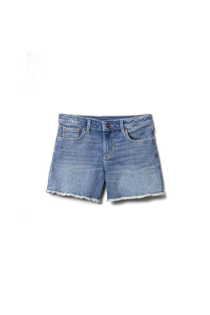 Denim Midi Şort - 740946