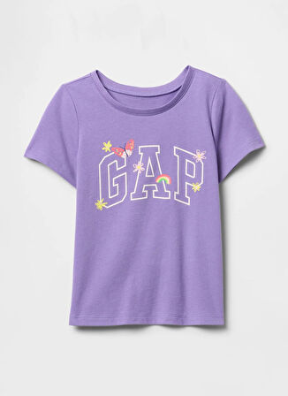Gap Düz Mor Kız Çocuk T-Shirt 710283005