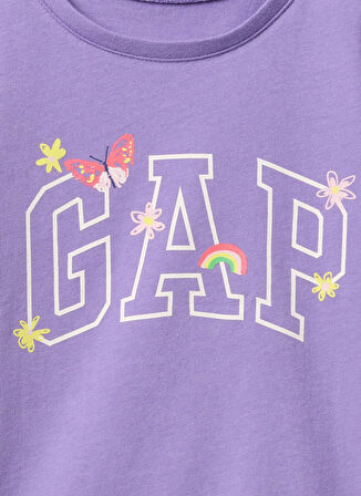 Gap Düz Mor Kız Çocuk T-Shirt 710283005