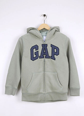 Gap Baskılı Erkek Çocuk Yeşil Sweatshırt 789861000