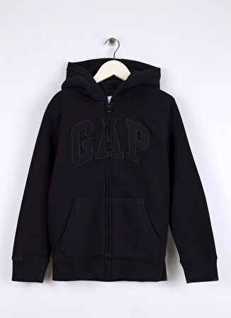 Gap Baskılı Erkek Çocuk Siyah Sweatshırt 789861002