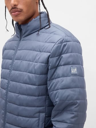 GAP V-FRCH LOGO LTWT PUFFER JKT ERKEK MAVİ MONT 790583000