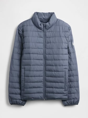 GAP V-FRCH LOGO LTWT PUFFER JKT ERKEK MAVİ MONT 790583000