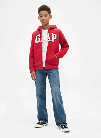Gap Baskılı Erkek Çocuk Kırmızı Sweatshırt 789866000