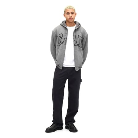 Gap Relaxed Gap Logo Sherpa Astarlı Fermuarlı Sweatshirt - 789781