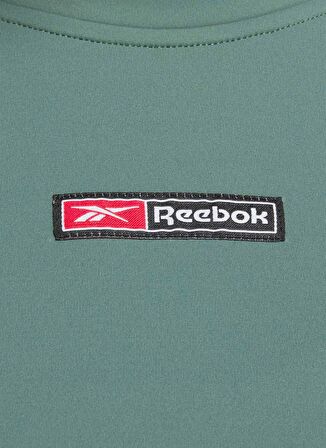 Reebok 100076117 LUX BOLD CROP TEE Yeşil Yuvarlak Yaka Kadın T-Shirt