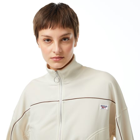 Reebok Cl Cs Bball Kadın Bej Eşofman Üstü