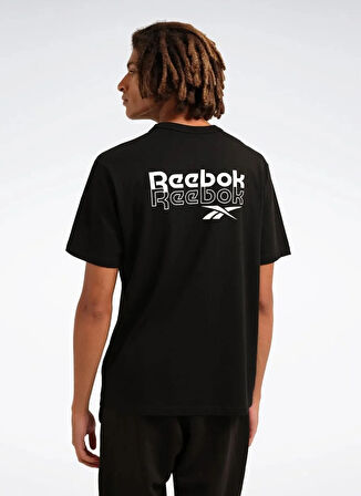 Reebok LC 7037 RI BRAND PROUD GFX SS TEE Siyah Yuvarlak Yaka Regular Fit Baskılı Erkek T-Shirt