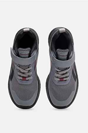 Reebok RUSH RUNNER 5 ALT 100202261 Erkek Çocuk Spor Ayakkabı Gri Siyah 28-34 