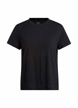 100205542 ACTIV COLL RBK-CHILL+DREA Siyah Yuvarlak Yaka Regular Fit Baskılı Kadın T-Shirt