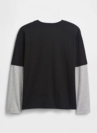 Gap Baskılı Siyah Erkek Çocuk T-Shirt 796856002