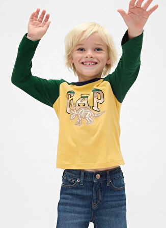 Gap Baskılı Sarı Erkek Çocuk T-Shirt 822094002
