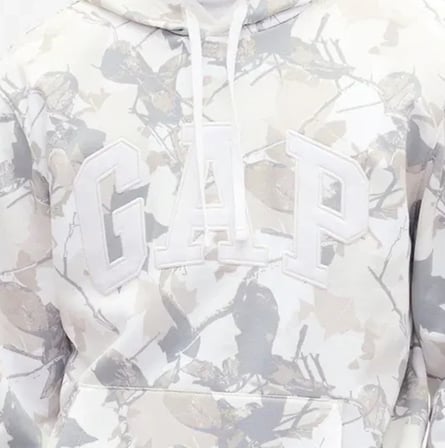 Gap 821645 Kamuflaj Logo Erkek Kapüşonlu Sweatshirt