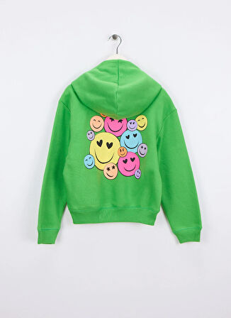 Gap Baskılı Kız Çocuk Yeşil Sweatshırt 797762000