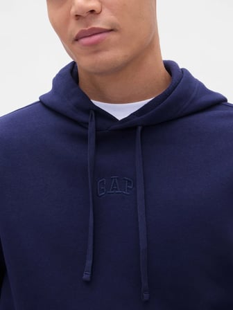 GAP V-FRCH TONAL MINI LOGO RELAXED PO HD ERKEK LACİVERT SWEATSHIRT 795625003