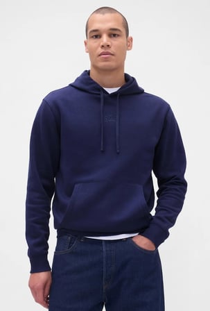 Gap 323141835 Relaxed Gap Mini-Logo Sweatshirt Erkek Kapüşonlu Sweatshirt