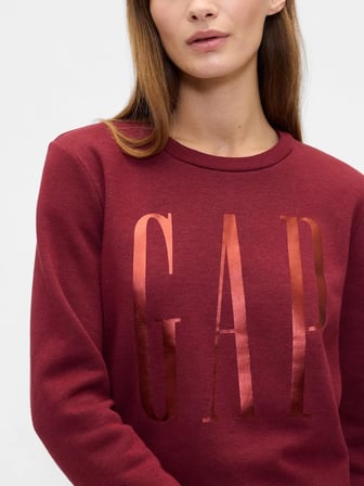 GAP V-LOGO DOORBUSTER CREW KADIN BORDO SWEATSHIRT 800444004