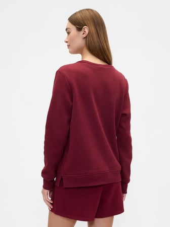 GAP V-LOGO DOORBUSTER CREW KADIN BORDO SWEATSHIRT 800444004